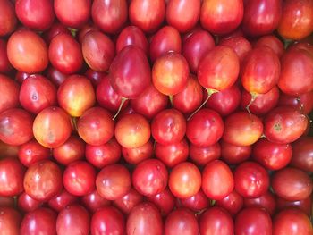 Full frame shot of apples in market