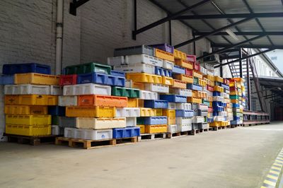 Stack of building in factory