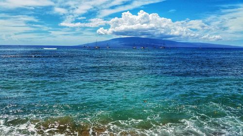 Scenic view of sea against sky