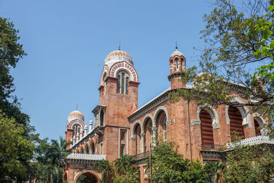 Low angle view of historical building against sky