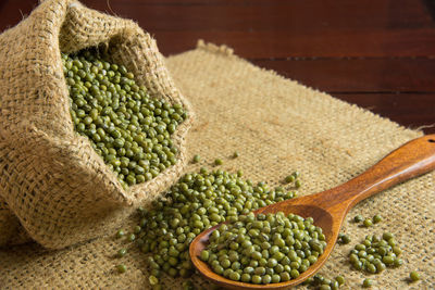 Close-up of mung beans