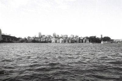 View of built structure in water