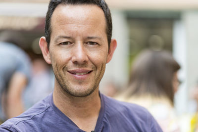 Close-up portrait of smiling man