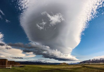 Scenic view of landscape against sky