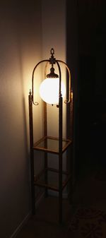 Illuminated lamp in dark room