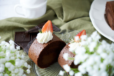 Close-up of chocolate cake