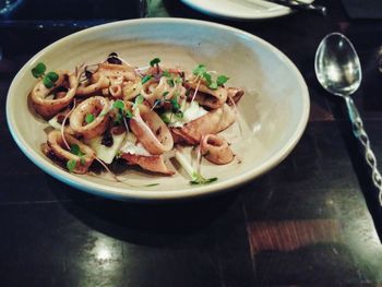 Close-up of served food in bowl