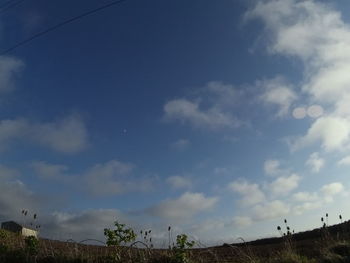 Low angle view of cloudy sky