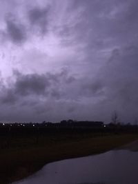 Scenic view of landscape against cloudy sky