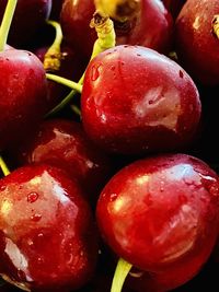 Close-up of wet apples