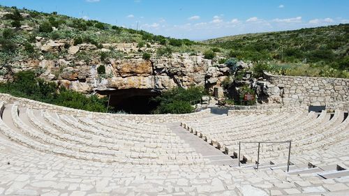 High angle view of amphitheater at carlsbad caverns national park