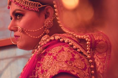Close-up of young woman with red hair
