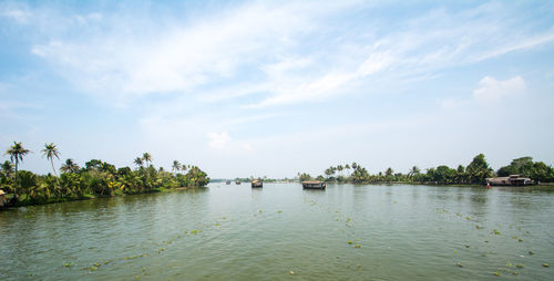 Scenic view of river against sky