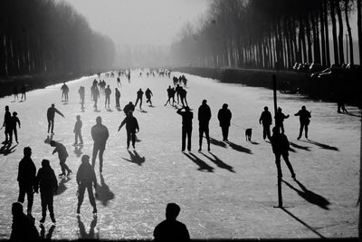 People enjoying ice-skating