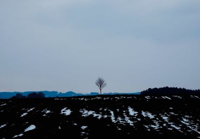 Scenic view of landscape against clear sky