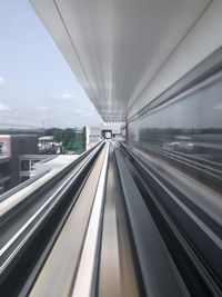Blurred motion of train