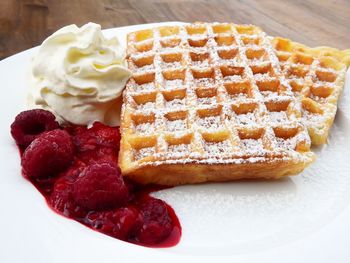 Close-up of sweet food served in plate