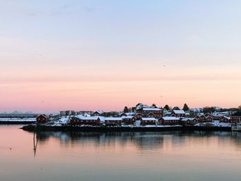 Beautiful fishing village of reine in the winter, lofoten islands, norway
