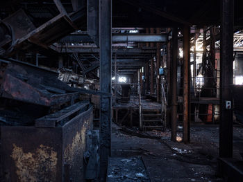 Interior of abandoned factory