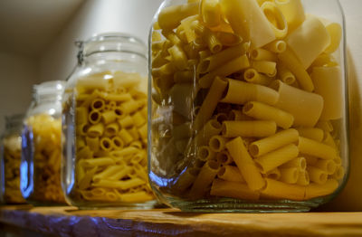 Close-up of drink in glass on table