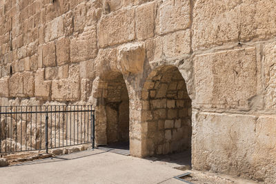 Stone wall of old building