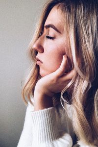 Close-up portrait of woman