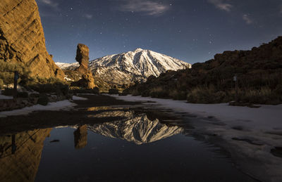 Reflection of man in water