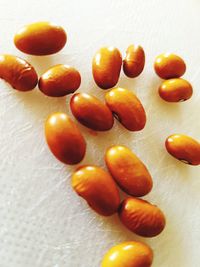 High angle view of oranges on table