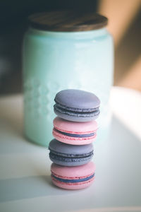 Close-up of cupcakes on table