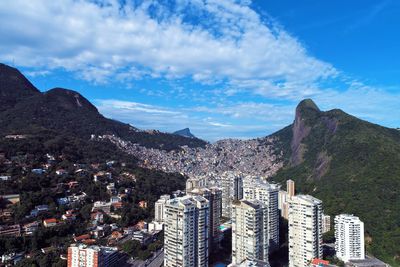 Aerial view of buildings in city