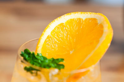 Close-up of orange slice