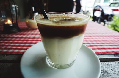 Close-up of coffee on table