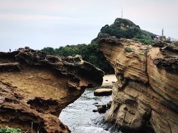 Rock formations at seaside