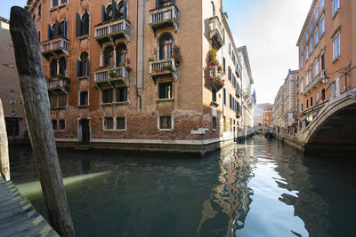 Reflection of buildings in canal