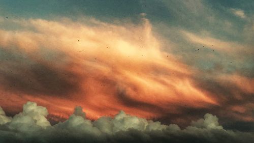 Low angle view of cloudy sky