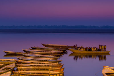 Calm lake at sunset