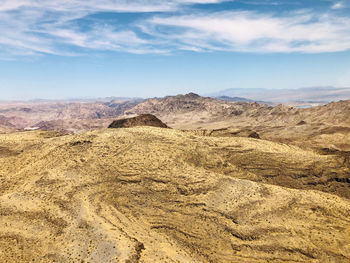 Scenic view of desert against sky