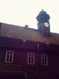 Low angle view of clock tower