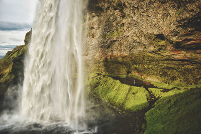 Scenic view of waterfall