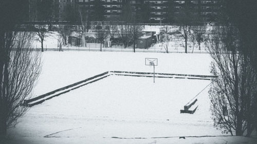 Scenic view of snow field