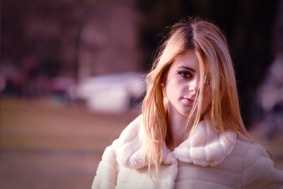 Portrait of beautiful young woman