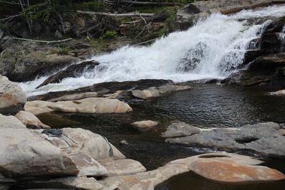 Scenic view of waterfall