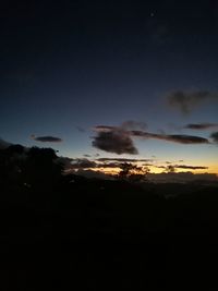 Scenic view of sky at night
