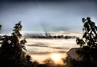 Sunset over landscape