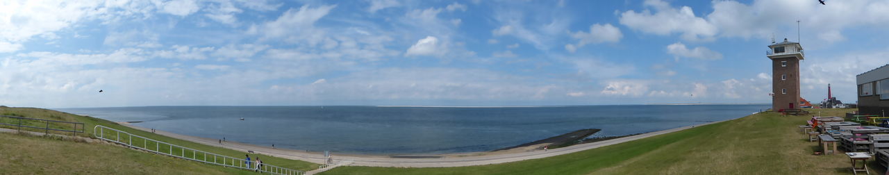 View of sea against cloudy sky