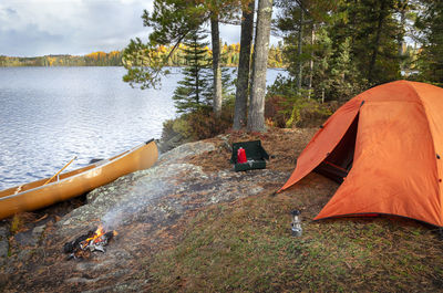 People in tent