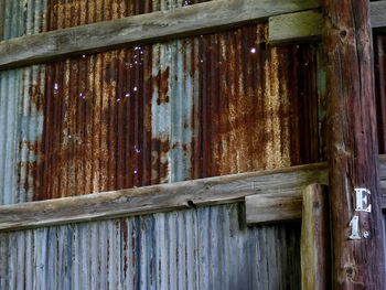 Close-up of wooden door