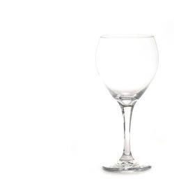 Close-up of wine in glass against white background