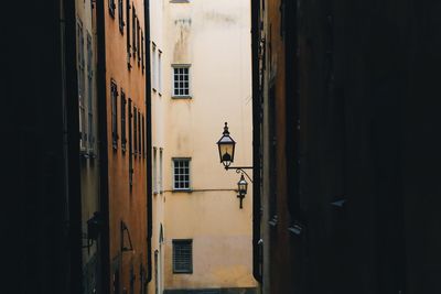 Narrow street between buildings