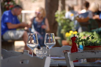 Close-up of food on table